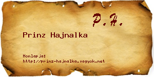 Prinz Hajnalka névjegykártya